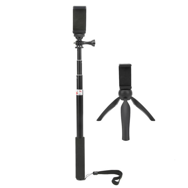 Aluminum Tripod Selfie Stick compatible with Gopro Camera
