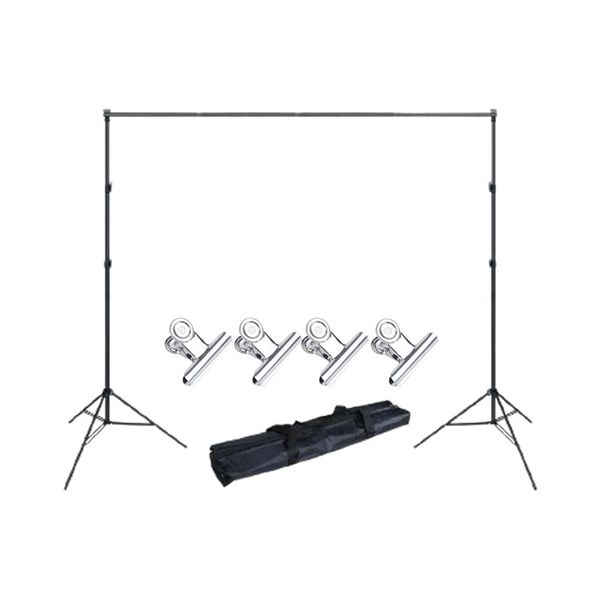 2 x 2m Lightweight Adjustable Backdrop Support Stand Photography Kit