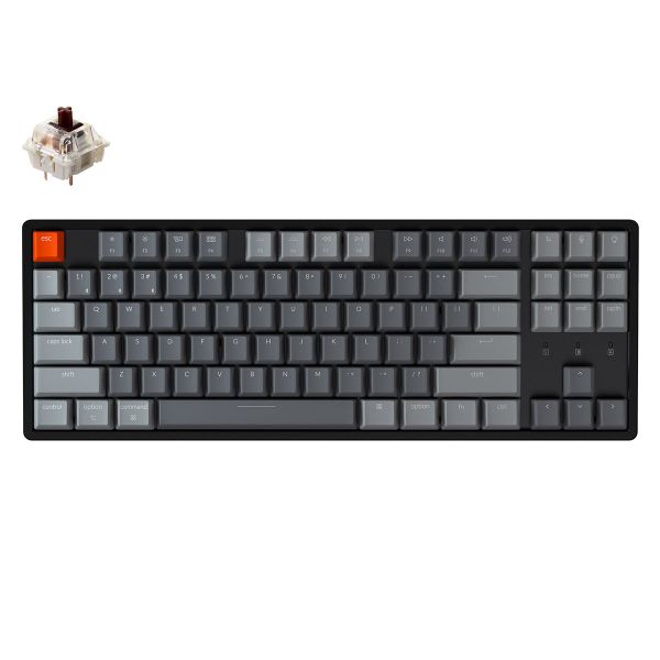 Keychron K8 87 Key Hot-Swappable Optical Mechanical Keyboard RGB Brown