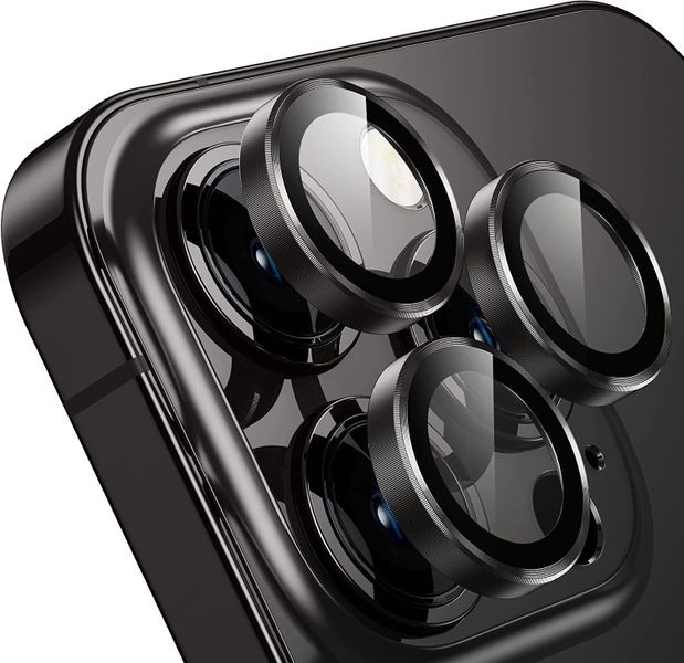 Metal Ring Camera Lens Tempered Glass Protector iPhone 16 Pro Max