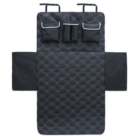 Waterproof Dog Car Seat Cover and Boot Protector Mat with Compartments Image