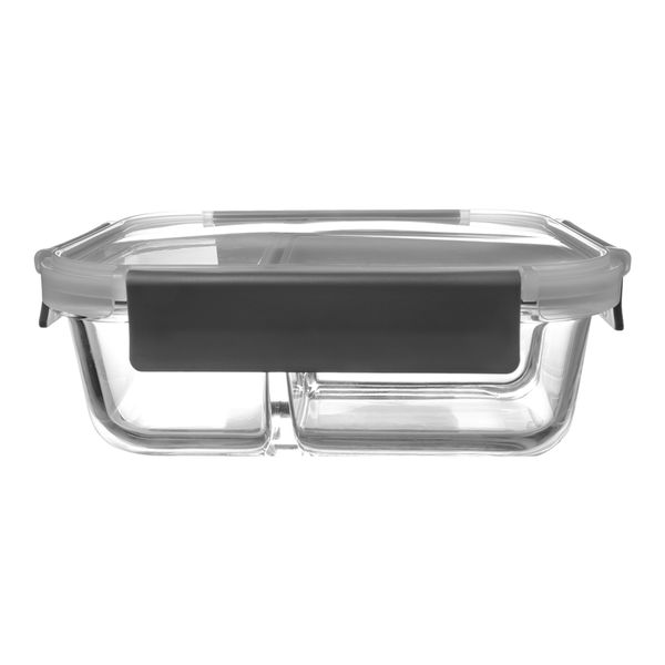 Consol - Madrid Rectangular 3 Division Storage Container with Clip-On Lid - 910ml