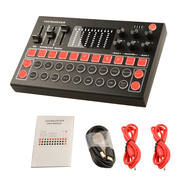 M9 Sound Card Portable Voice Changer Sound Board Live Broadcast Equipment