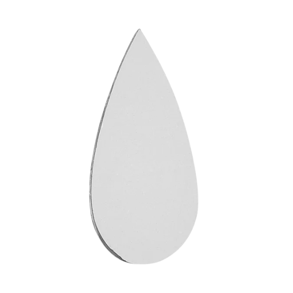 100 Piece Teardrop Mirror Wall Décor Stickers 2.5 x 1.2cm - Silver