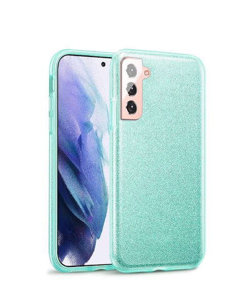 Tekron Glitter Sparkle Protective Case for Samsung Galaxy S21 Plus - Green
