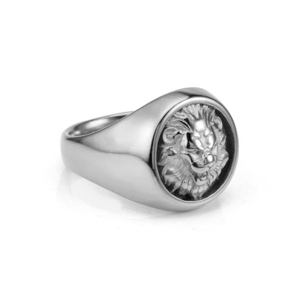 Dhia Lion Head Ring - Black