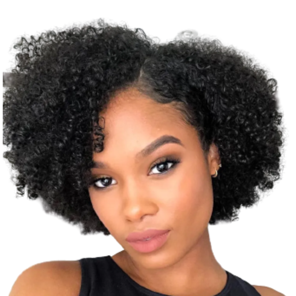 Full Frontal Kinky Curly Brazilian Hair Wig "8".