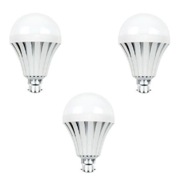 Emergency Loadshedding Rechargeable LED Light Bulb - 3 Pack