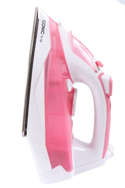Conic - 2300W Stainless Steel Steam Iron - White &amp; Pink