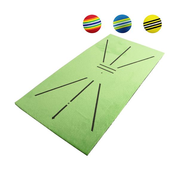 Golf Training Mat with 3 Balls Golf Hitting Mat Golf Practice Grass Mat