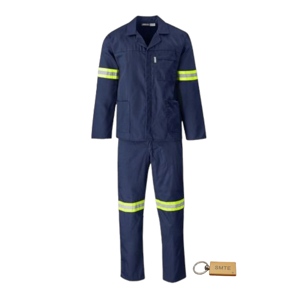 Quality 2 Piece Worksuit/Uniform Shirt &amp;Pants Combo- Navy blue-SMTE Keyring