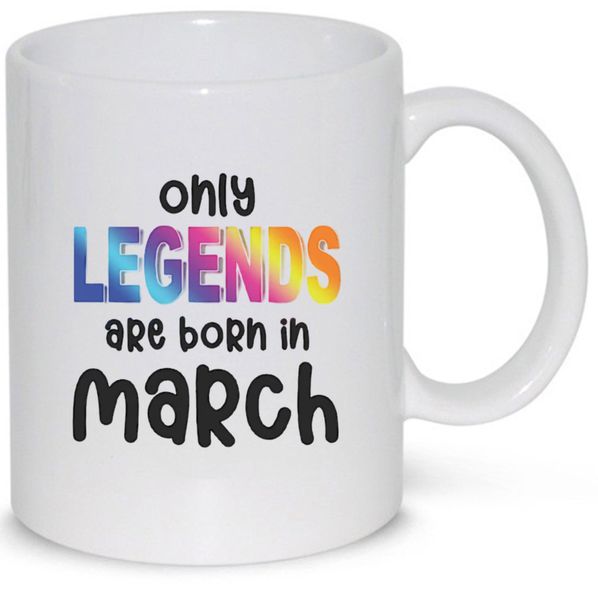 Only Legends Are Born In March Birthday Gift 11Oz Premium Coffee Mug