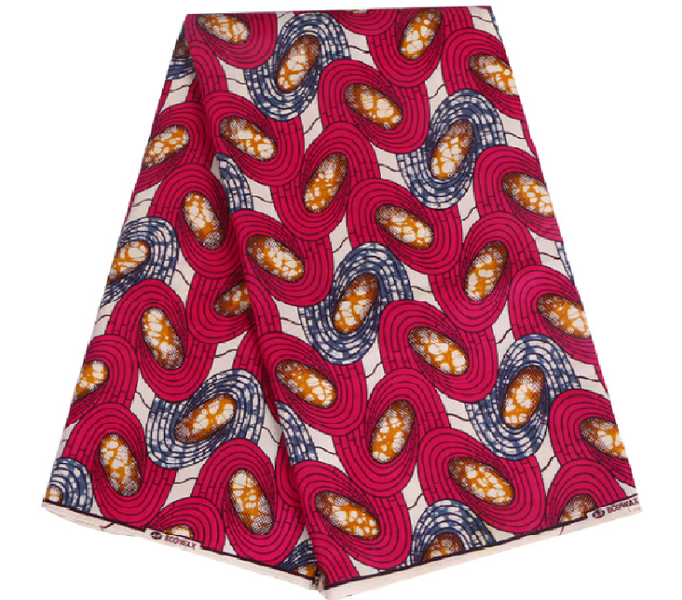 Pink Swirl African Print Fabric