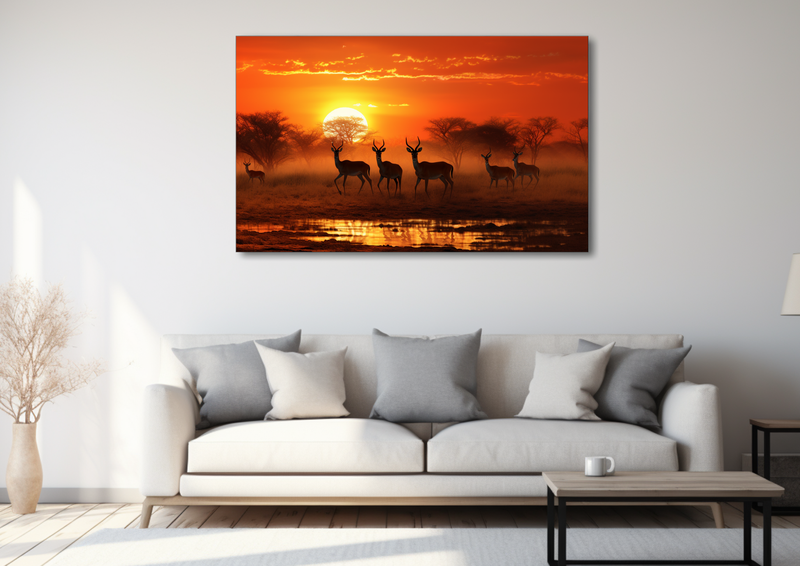 Canvas Wall Art - Msajestic Impala Herd - MT0385