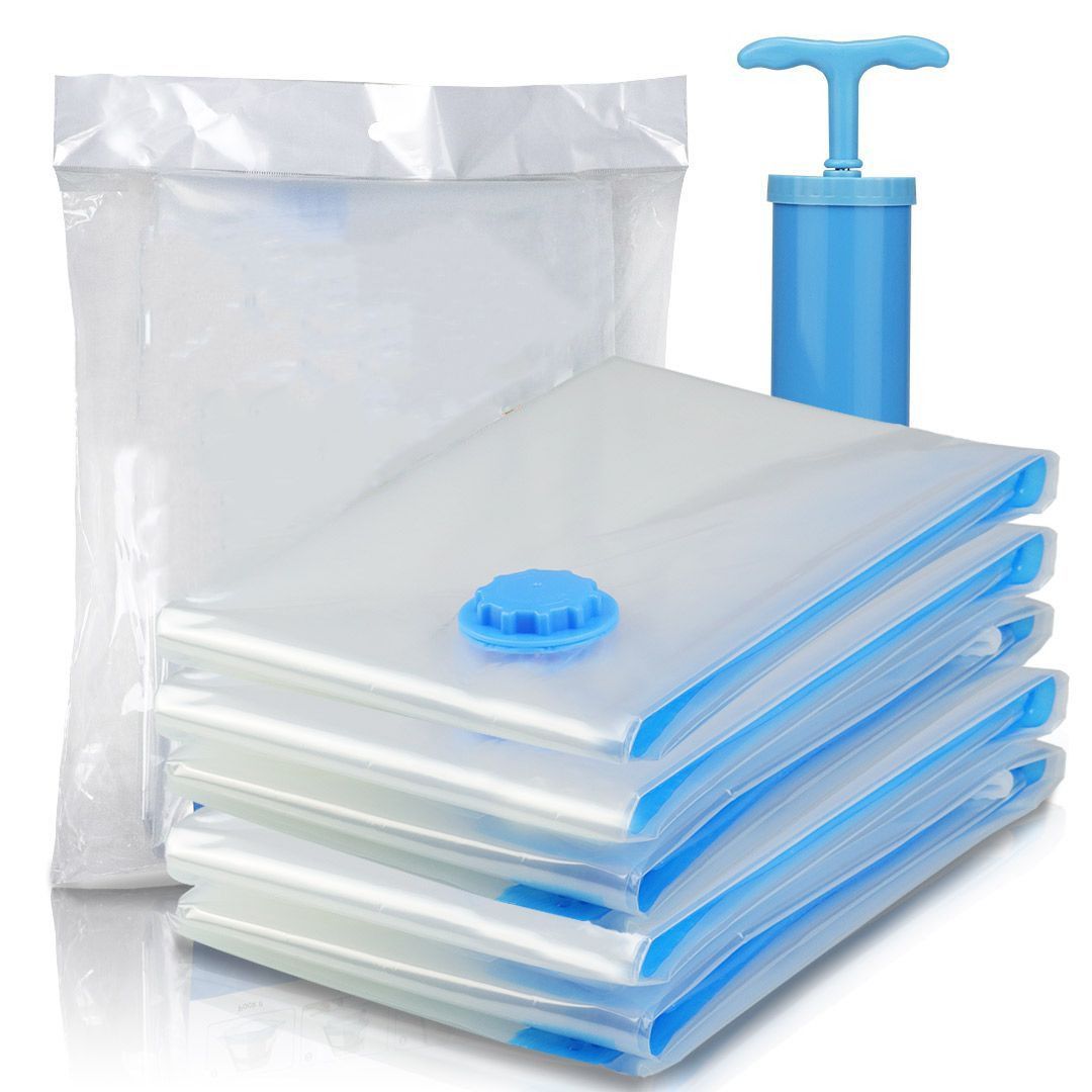 New Elements - Vacuum Storage Bags Space Saver for Clothes Beddings 7 Piece