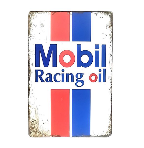 Mobil Oil - Racing Oil Retro Style Metal Bar Sign For Bar Pub Wall Decor