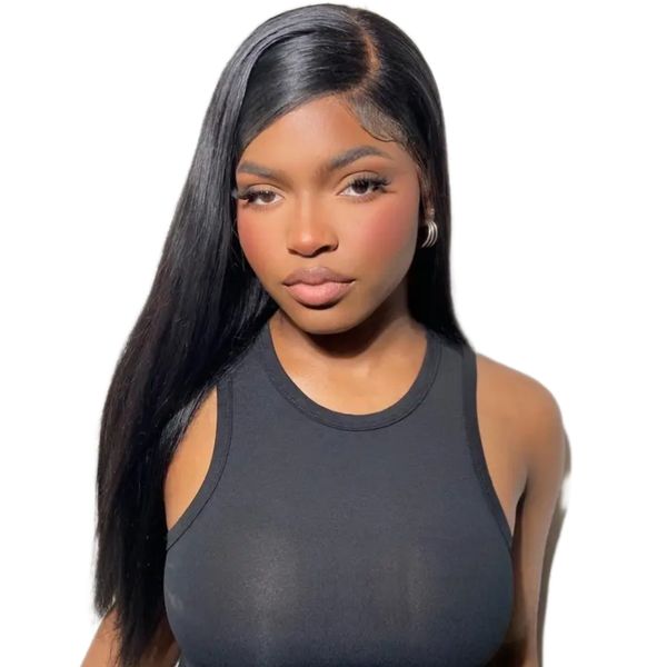Brazilian/Peruvian Remy Hair Straight 3Parts Wig 18inch With Lace Closure