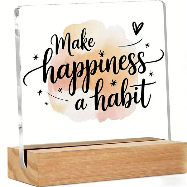 Inspirational Plaque, Acrylic Gift for Women's Office