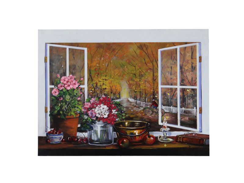 Exclusive Home Decor-Jacaranda Window-Acrylic Fine Art Painting-120cmx90cm