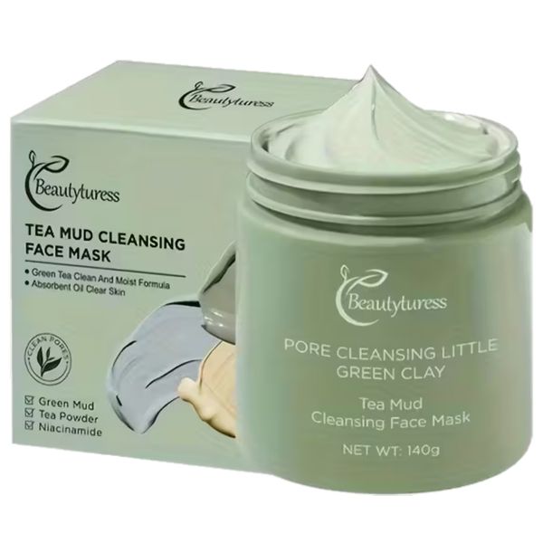 PuriTea Beauty Skin Deep Pore Face Detox Mud Cleansing Green Clay Face Mask