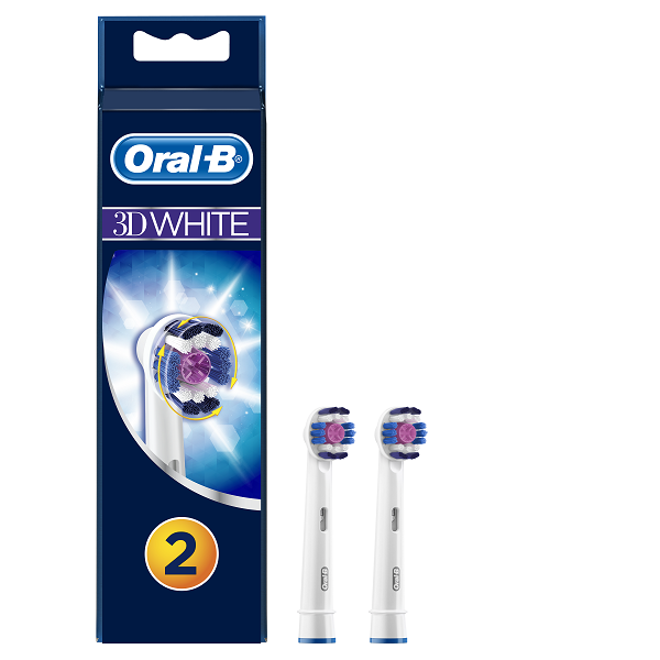 Oral-B Replacement Brush Heads - 3D White - 2 Pack