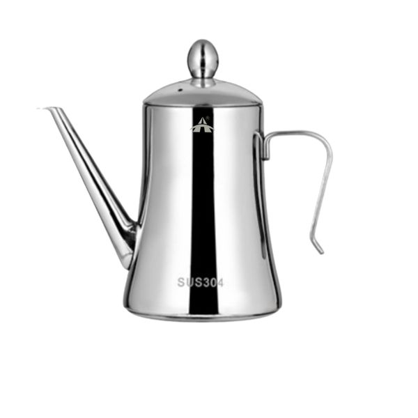 ALANES 1L Stainless Steel Oil Dispenser with Drip Free Spout for Kitchen
