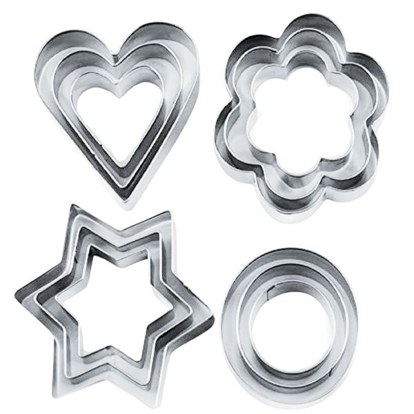 4 Shape Stainless Steel Cookie Cutters