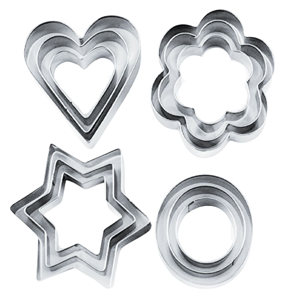 4 Shape Stainless Steel Cookie Cutters Shop Today. Get it Tomorrow