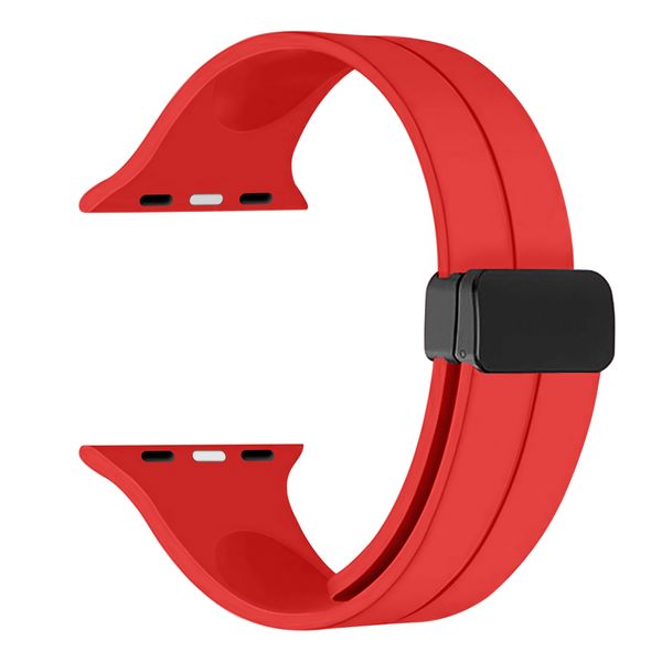 Magnetic Silicone Soft Watch Strap/Band For Apple Watch - 42/44/45/49mm