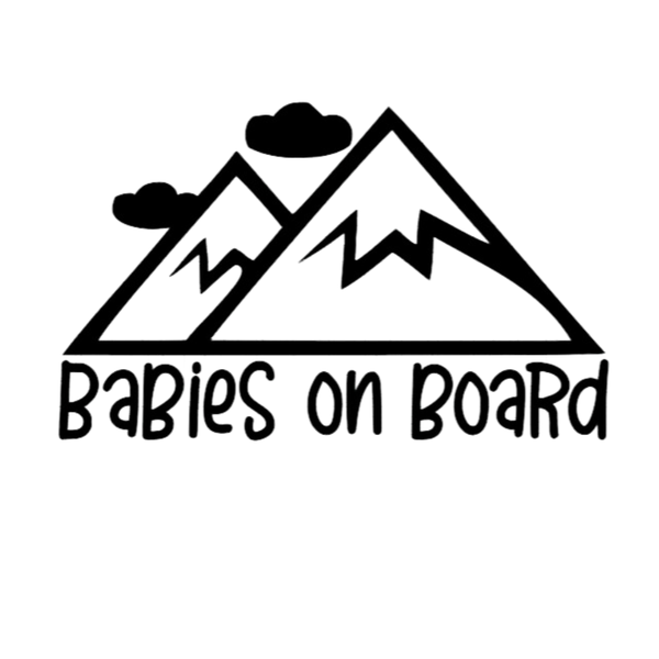Baby on Board Sign Decal Sticker - Babies on Board - Mountain