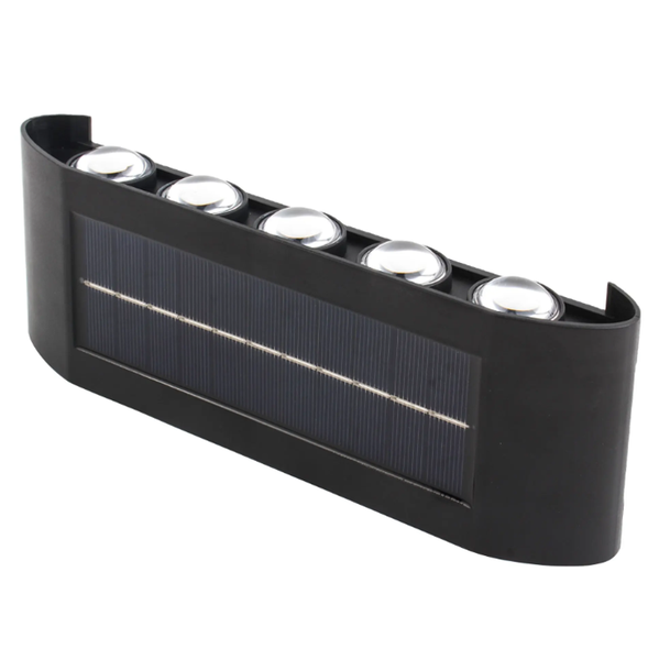 EcoBright 10 LED Solar Garden Wall Light, 24CM, Dual Cool &amp; Warm White