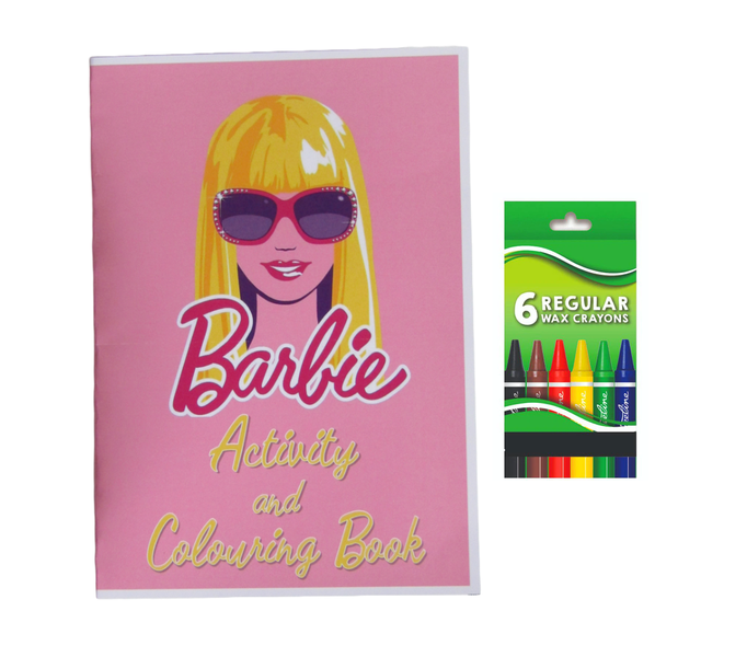 Barbie Activity and Colouring Book A5 plus 6 Wax Crayons