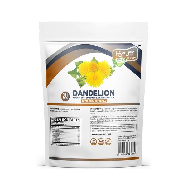 Fenutri - Dandelion, Burdock, Bladderwrack &amp; Spearmint Tea Bags