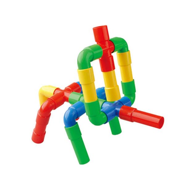 Plastic Tube Construction Building Blocks Set