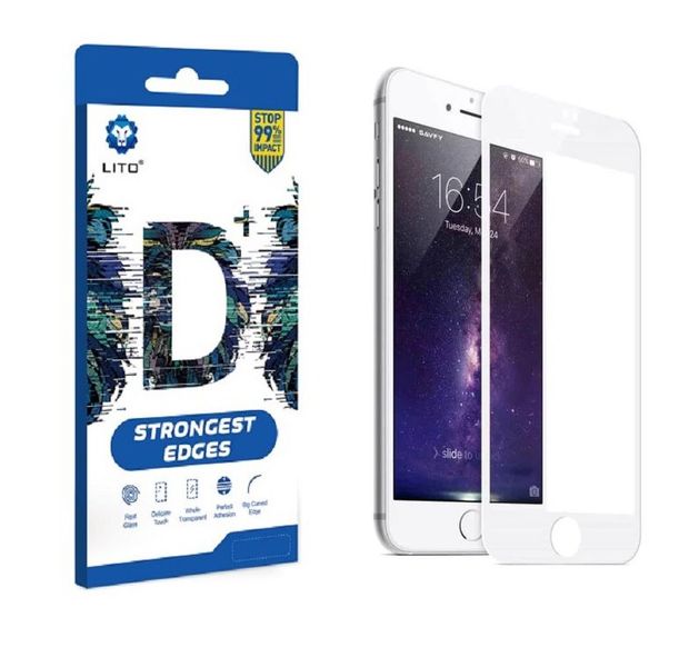 Lito Tempered Glass for iPhone 6/6S White - Pack of 10
