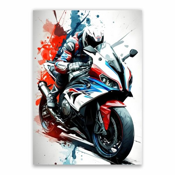Motorbike Painting Poster - A1