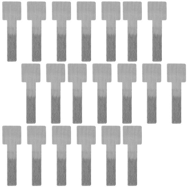 20 Pieces - Adhesive Backing Cable Management Tape - Grey