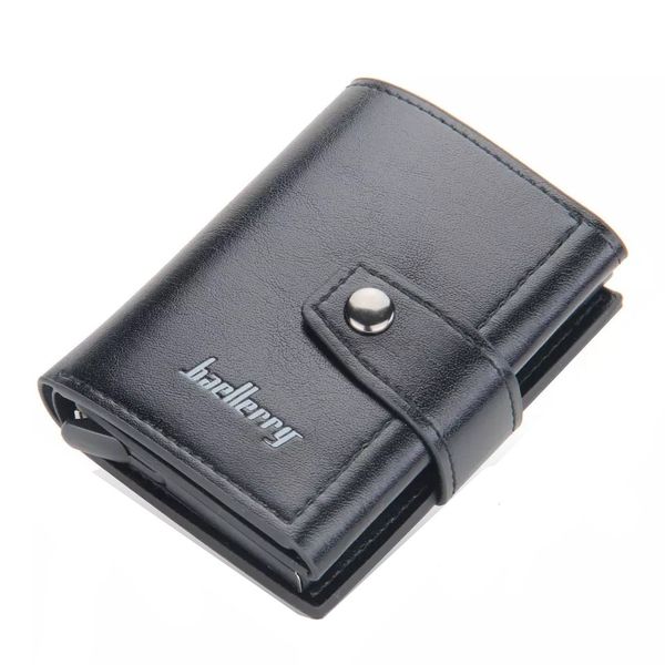 Anti-Theft - RFID PU Leather Slide Up Credit Card Wallet