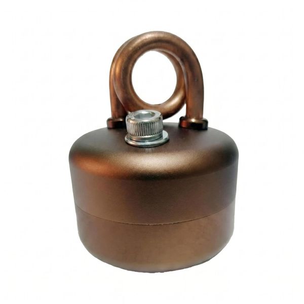 Portable Mini Camping Alcohol Stove with Copper Loop &amp; Stand - Coffee