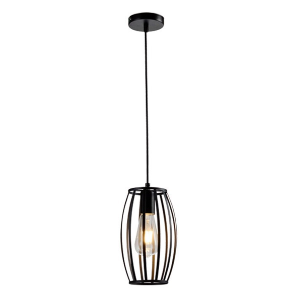 Basket Shaped Pendant Light - Black