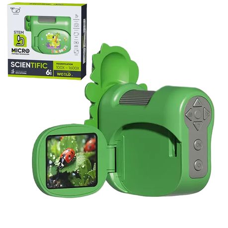 Folixs Kids Handheld Digital Microscope, 1600x Magnification, IPS Screen