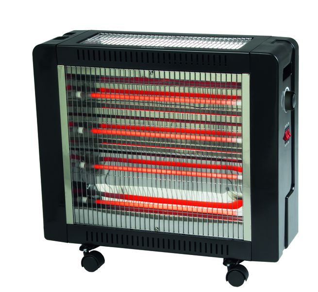 AIM 2400W Electric 5 Bar Quartz Heater - With Safety Overheat Protection - AHH88