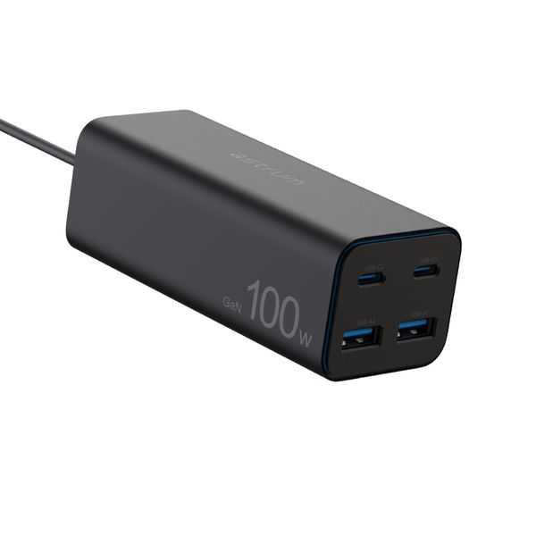 Astrum 100W GaN Wall charger with Dual USB-C &amp; Dual USB-A Ports - WATZ100G