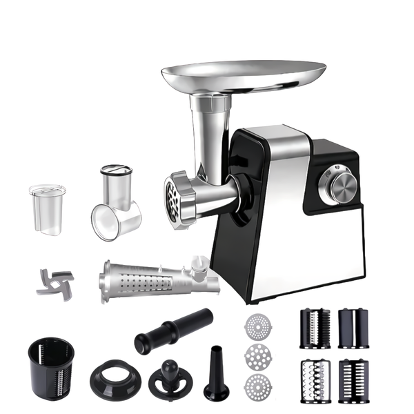 Meat Mincer Slicer 6-in-1 Multi-Food Processor with 5 Blades Kit