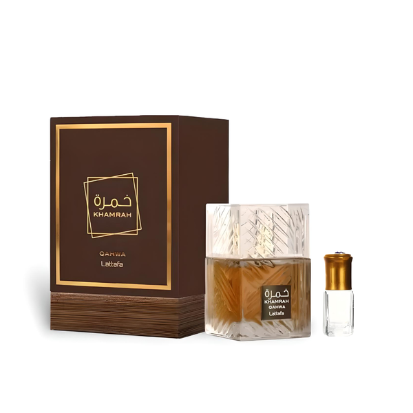 Khamrah Qahwa by Lattafa Eau de Parfum - 100ml + Perfume Oil