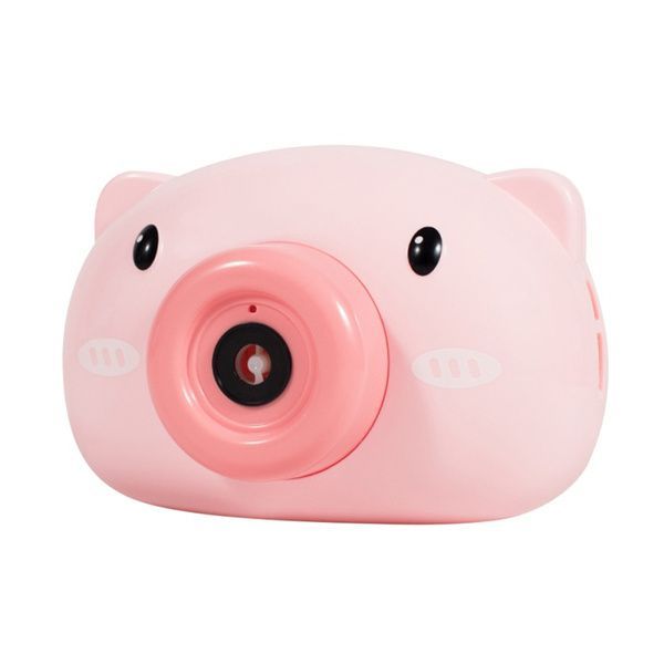 Optic Cartoon Pig Bubble camera for kids-Pink