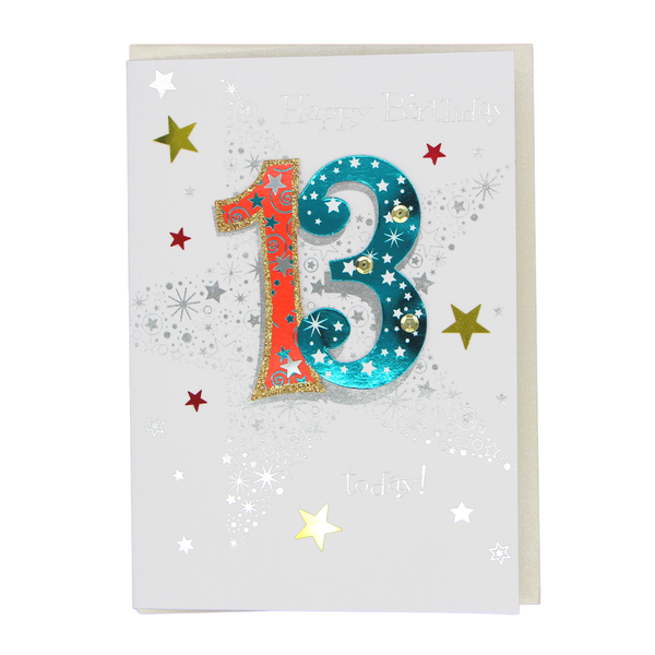 Happy 13th Birthday card - Generic