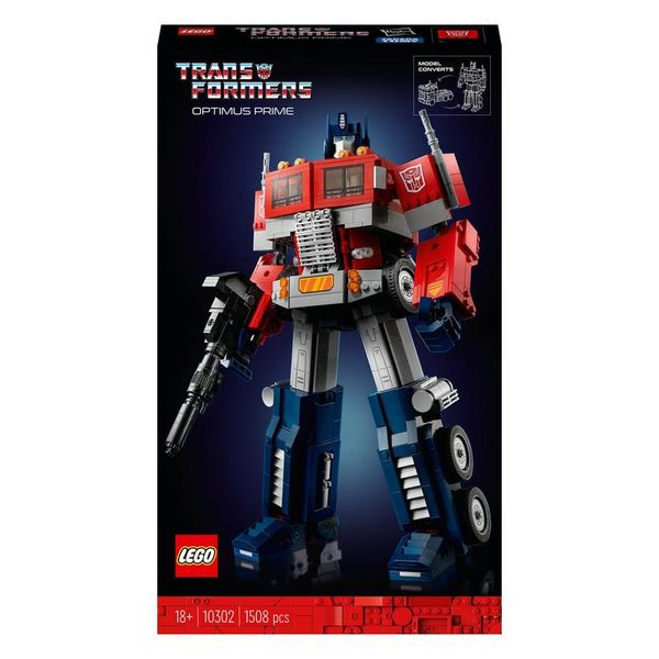 LEGO® ICONS Optimus Prime 10302 Building Toy Set (1,508 Pieces)