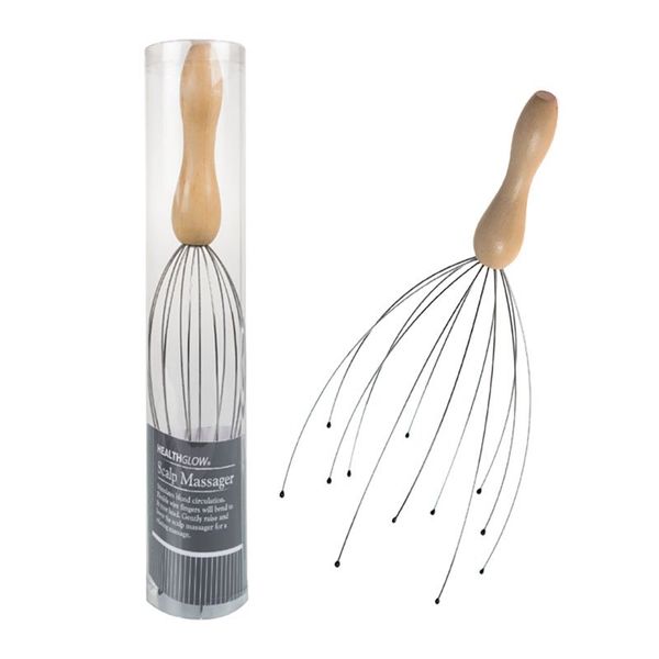 Bulk Pack x 2 Head &amp; Scalp Massager with Wooden Handle