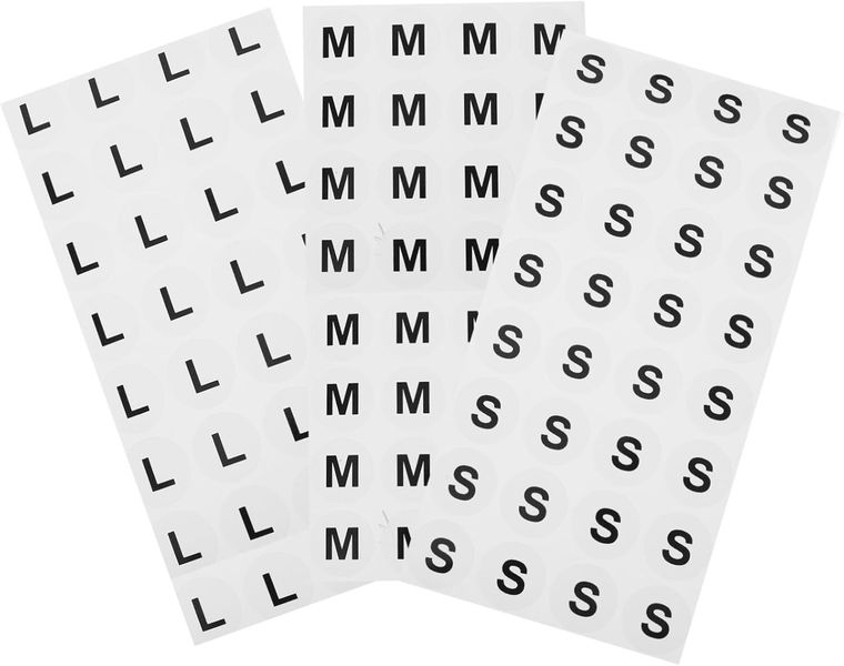 Weatherproof Round Size Labels Self-adhesive Clothing Organization
